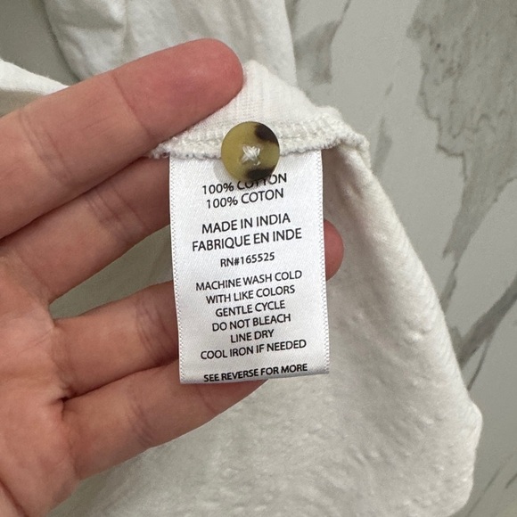 Lola River White Button-Up 100% Cotton Long Sleeve Shirt - Picture 5 of 6